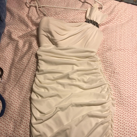 White medium mini dress DEB - Picture 1 of 3